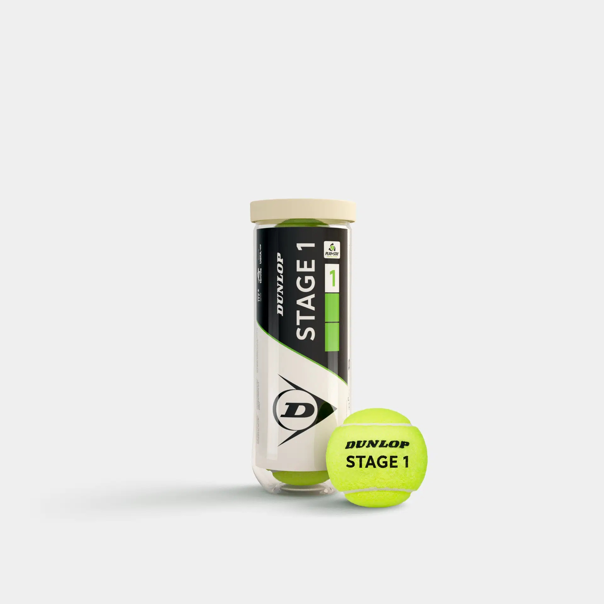 31537-dunlop-stage-1-green-dot-tennis-balls-a Tennis Balls Dunlop Stage 1 (Green Dot) - Image 1