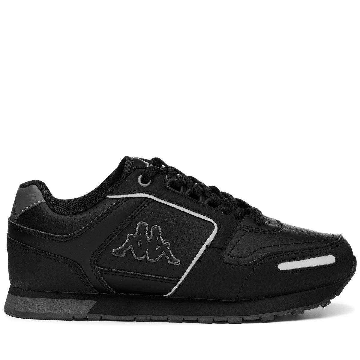 100275n-kappa-logo-voghera-5-black-dark-gray-a Kappa Logo Voghera 5 - Black Grey DK - Image 1