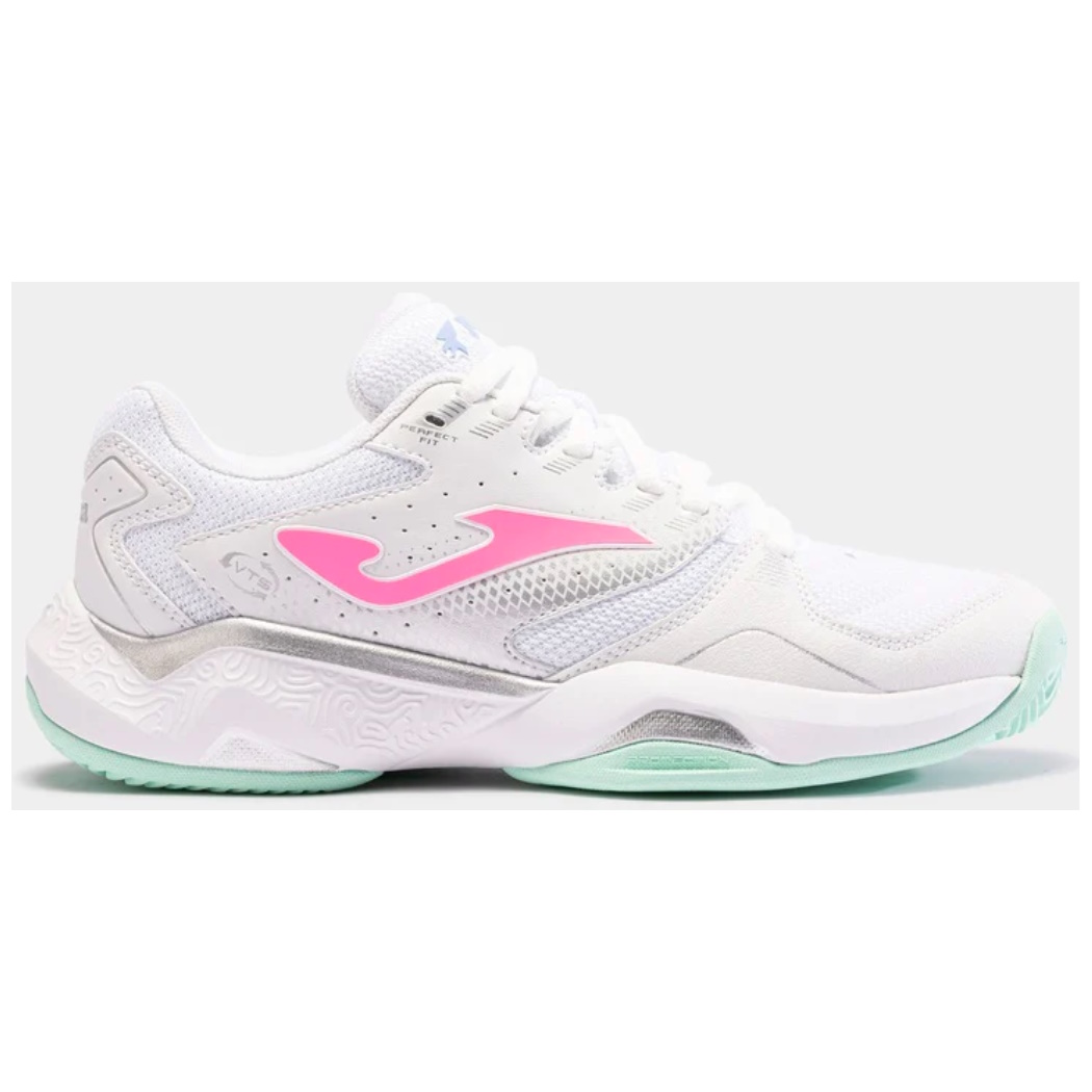 100330-joma-allcourt-master-1000-white-pink-a Joma Allcourt Master 1000 Shoe - White/Pink - Image 1
