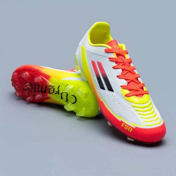 Premier FSO White/Yellow/Orange Soccer Boot