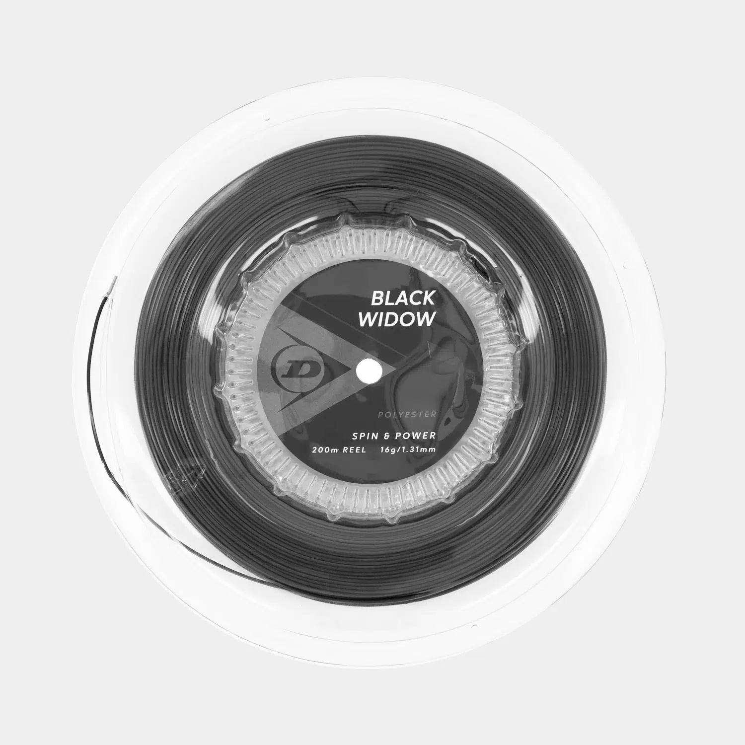 2725-dunlop-black-widow-tennis-string-on-reel-a Dunlop Black Widow 16g Tennis String - Image 1