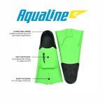 Aqualine Neo Silicone Training Fins Lime - Image 4
