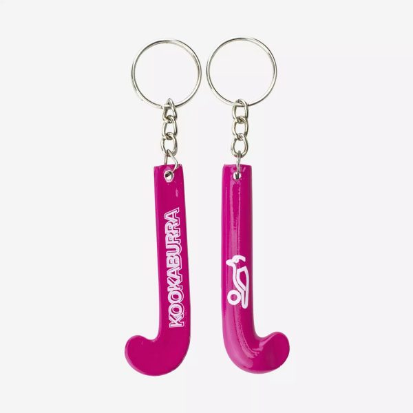 Kookaburra Hockey Stick Keyring - Pink