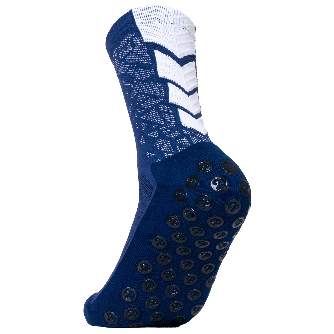 5354-premier-non-slip-socks-navy-white-a Premier Non Slip Calf Length Socks - Navy / White - Image 1