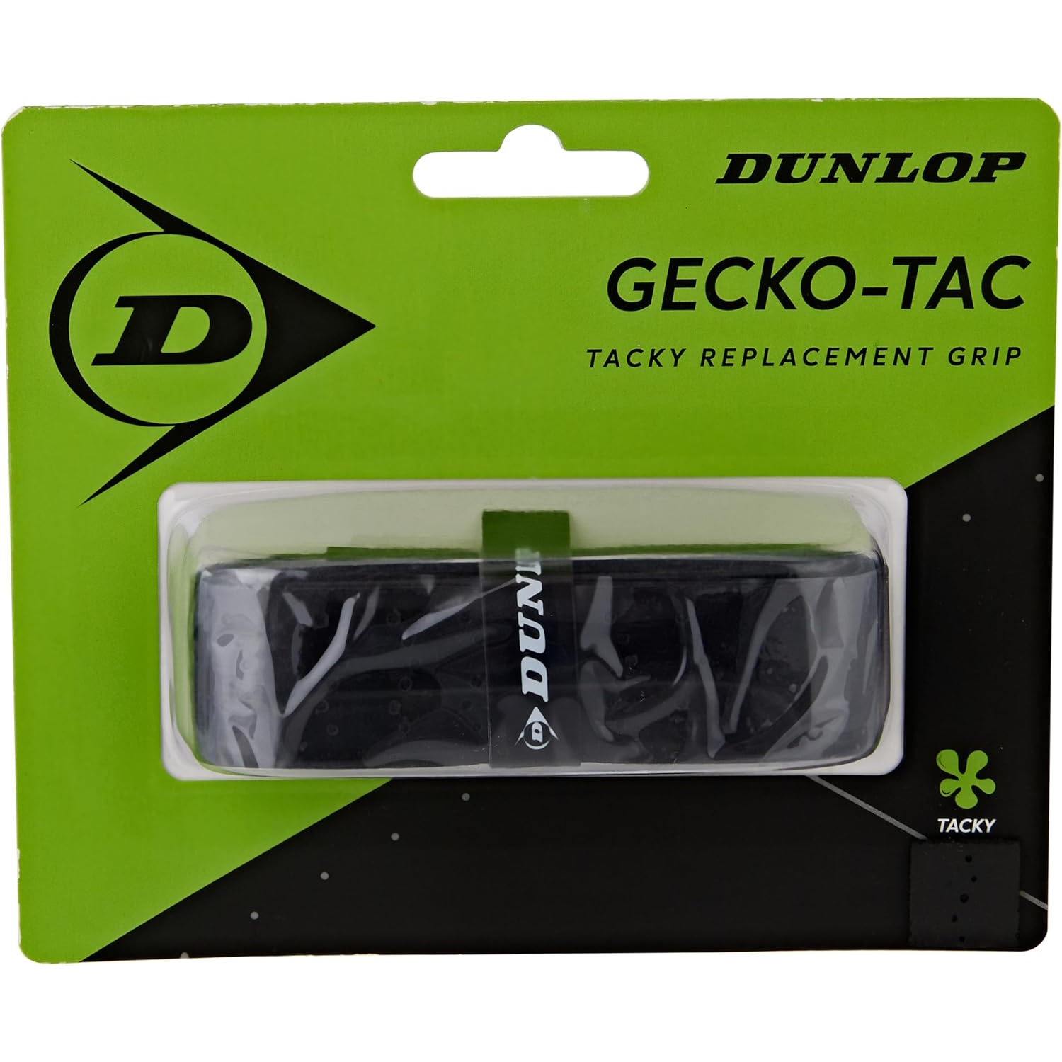 5556-dunlop-gecko-tack-black-tennis-replacement-grip-a Dunlop Gecko-Tac Replacement Grip - Image 1