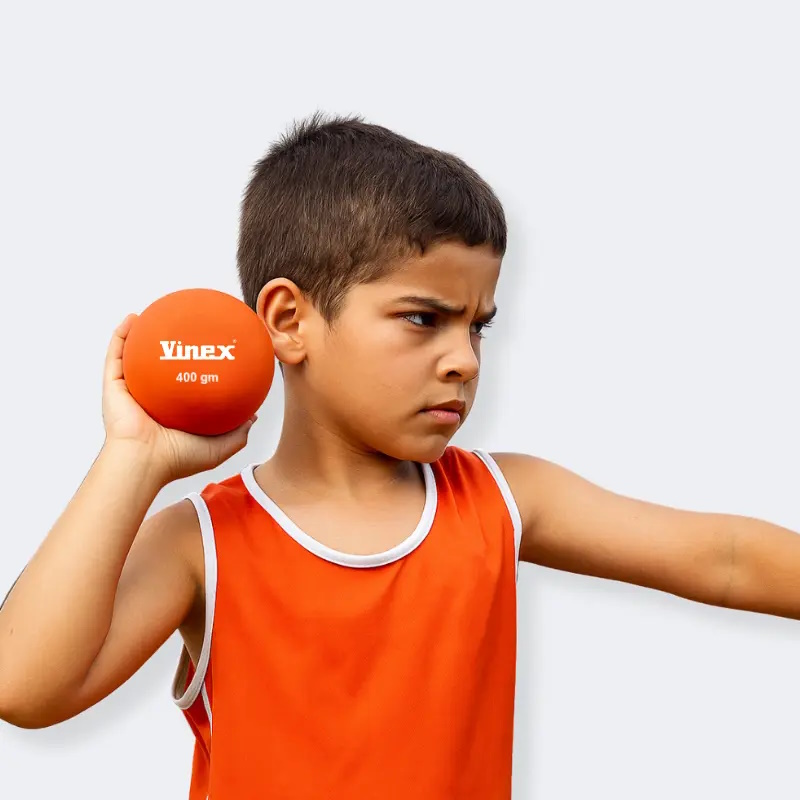 5732-vinex-elementary-kids-shot-put-400g-red-a Vinex Elementary Kids Shot Put - Image 1