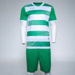 Premier Victoria Youth Striped Combo Soccer Set - Emerald/White