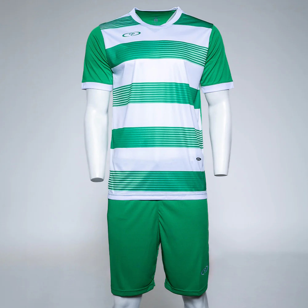 4907-premier-victoria-youth-soccer-set-emerald-white-a Premier Victoria Youth Striped Combo Soccer Set - Emerald/White - Image 1