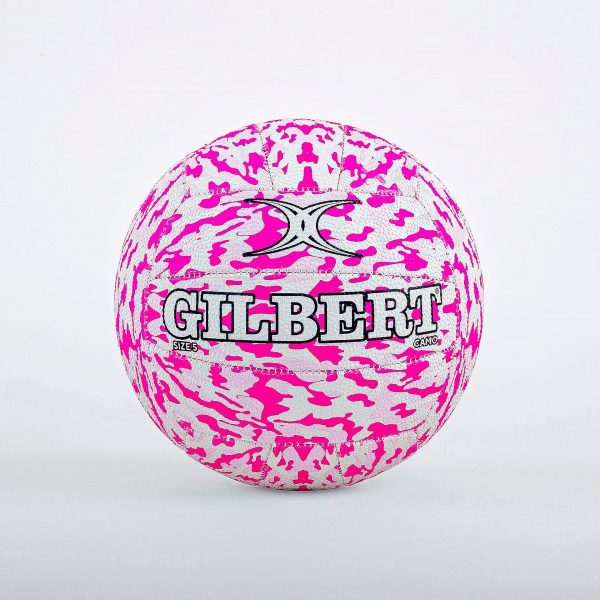 Gilbert Pink Camo Supporter Netball Ball