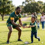 SA Flag Mini Rugby Ball Pimple Grip - Image 12