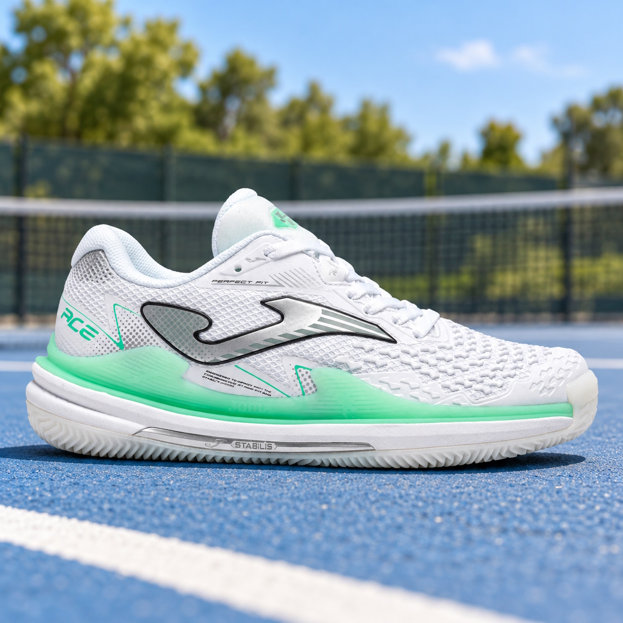 100366n-joma-ace-2602-whate-all Joma Ace 2602 White Court Shoe - Image 1